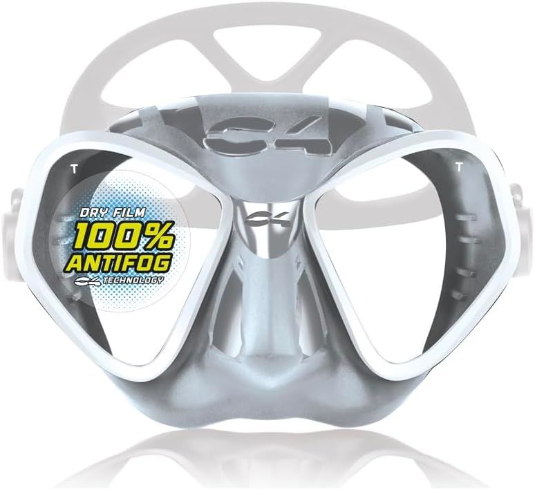 C4 CONDOR SILVER/WHITE ANTİFOG DALIŞ MASKESİ
