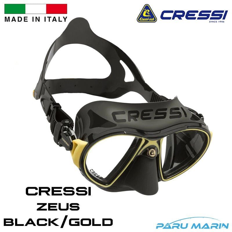 CRESSI ZEUS BLACK/GOLD DALIŞ MASKESİ